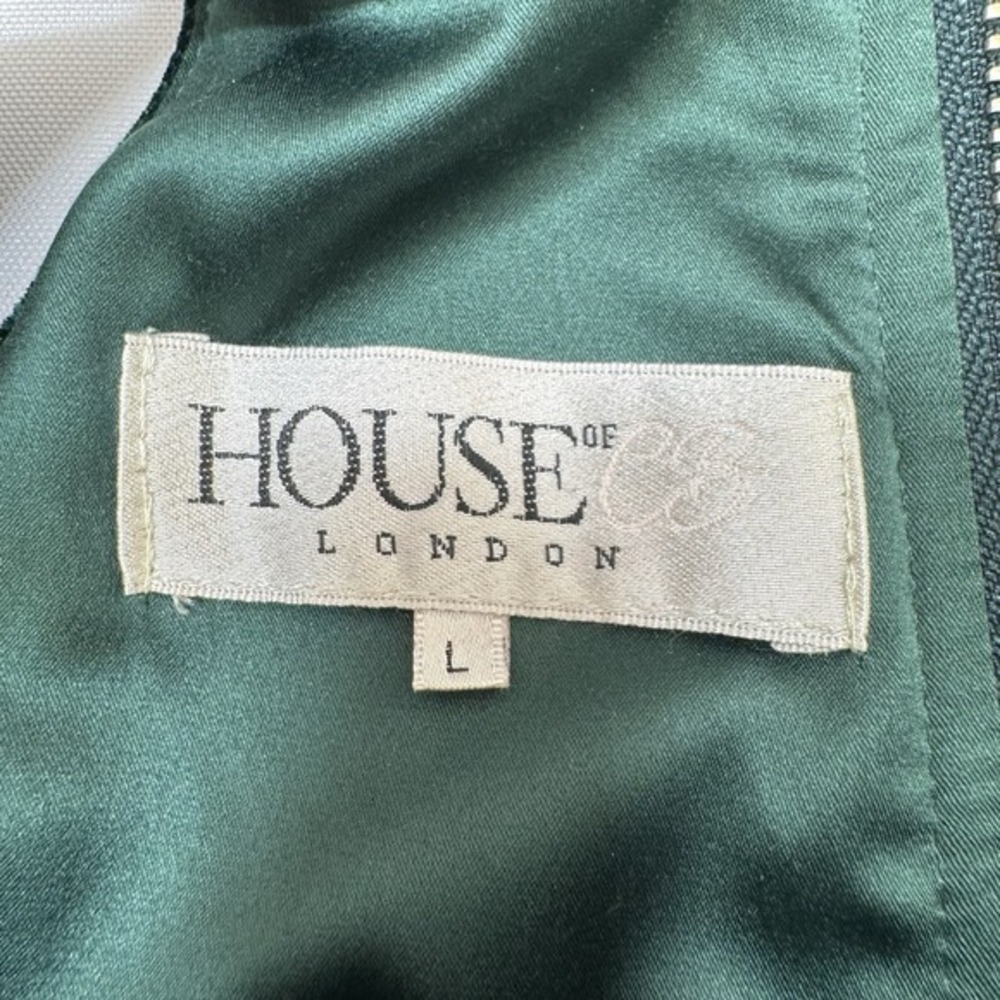 NWOT House of CB Women's Denara Green Velvet Dress Large Bodycon Cut Out Party - Picture 11 of 16